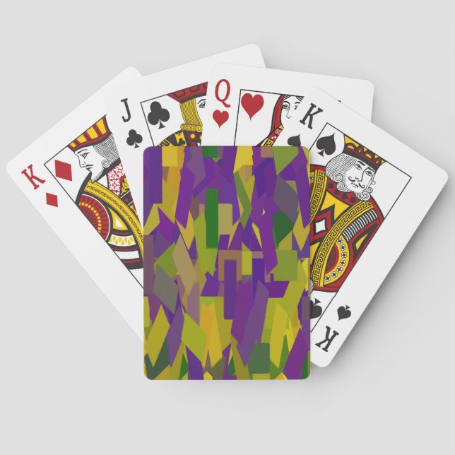 Baraja De Cartas Bloques de Mardi Gras (Reverso)