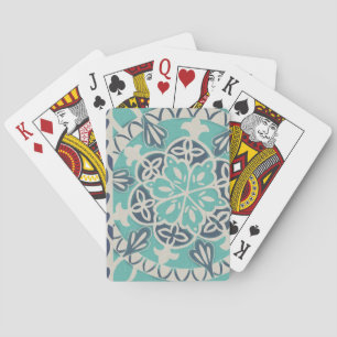 Baraja De Cartas Blue Batik Tile I