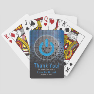 Baraja De Cartas Blue Black Video Game Gamer Bar Mitzvah