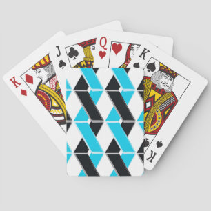 Baraja De Cartas Blue, bold, cool, trendy braided geometric shapes
