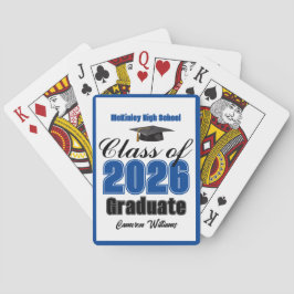Baraja De Cartas Blue Class of 2026 Custom Graduation Party