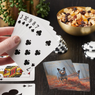 Baraja De Cartas Blue Heeler en otoño se inspira en las hojas de ot