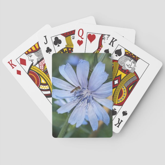 Baraja De Cartas Blue Radicchio Flower N Bee (Reverso)