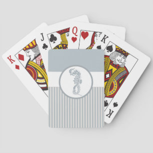 Baraja De Cartas Blue Seahorse Blue Classic Nautical Elegant