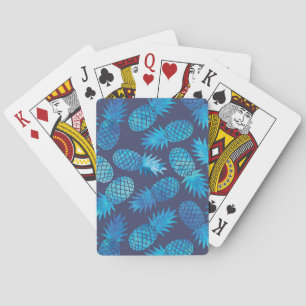 Baraja De Cartas Blue Tie Dye Pineapples