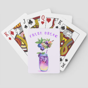 Baraja De Cartas Blueberry Juice Cool Drink Fruits Playing Cards