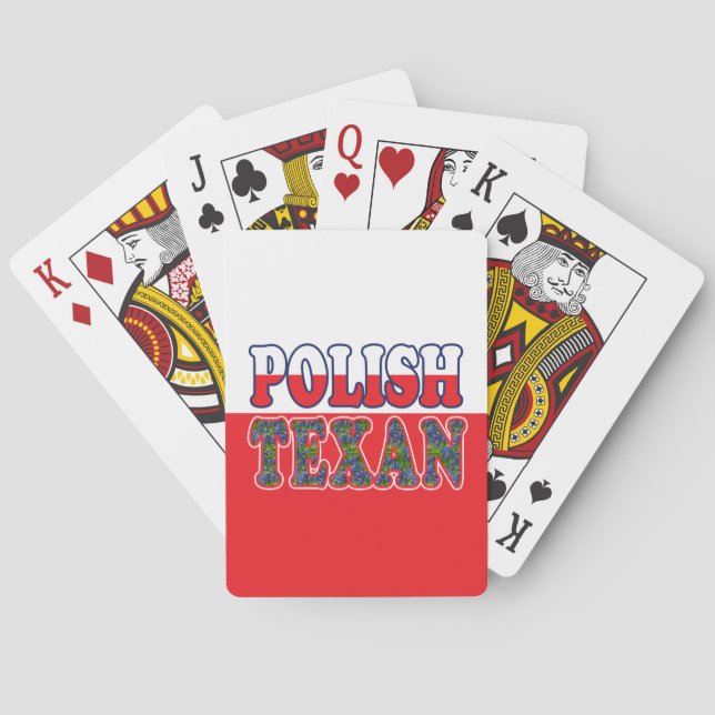 Baraja De Cartas Bluebonnets polacos del Texan (Reverso)