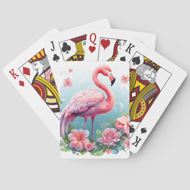 Baraja De Cartas Blush & Bloom Flamingo: The Elegance of Nature (Reverso)