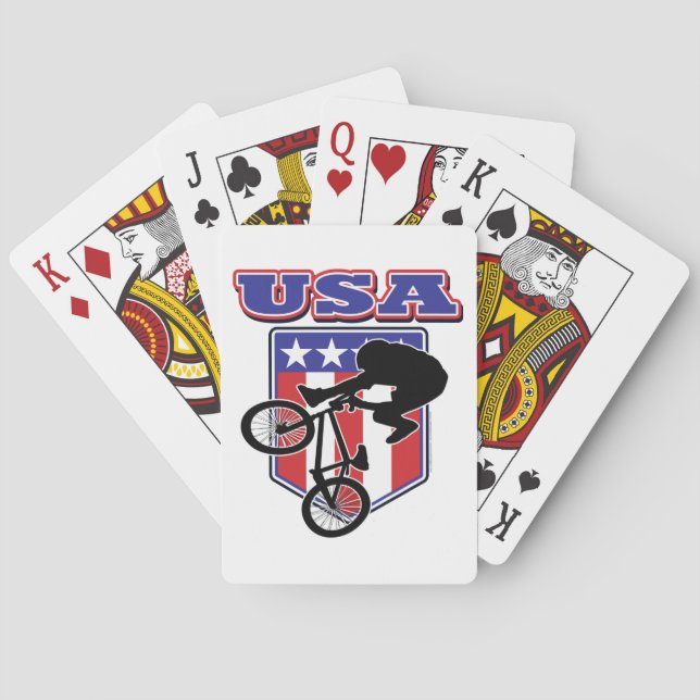 Baraja De Cartas BMX Biker de USA (Reverso)