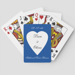 Baraja De Cartas Boda azul clásico