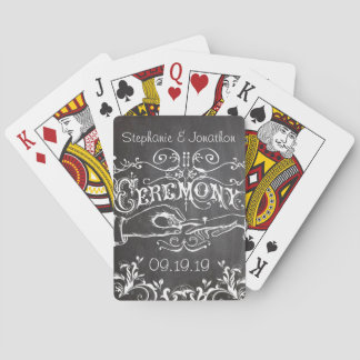 Baraja De Cartas Boda de Chalkboard personalizada