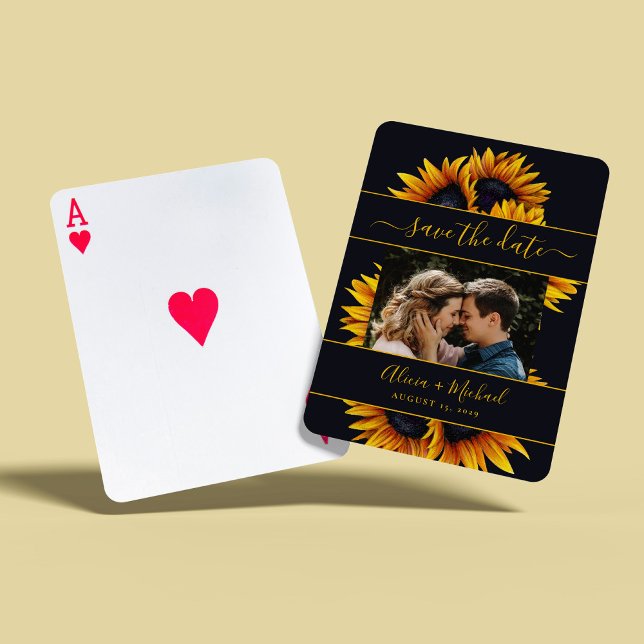 Baraja De Cartas Boda de fotos de girasoles rusos modernos salva fe (Subido por el creador)