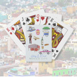 Baraja De Cartas Boda de la Ciudad de México<br><div class="desc">Captura la belleza y cultura de la Ciudad de México con estos impresionantes bodas jugando cartas. Cada tarjeta presenta un ilustracion acuático único de lugares y cosas emblemáticas en la Ciudad de México, desde monumentos históricos hasta vibrantes escenas callejeras. Ya sea que se utilice como favores de boda o entretenimiento...</div>