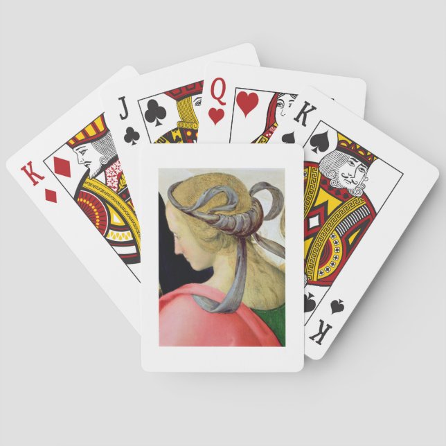 Baraja De Cartas Boda de la Virgen, detalle que muestra uno de (Reverso)