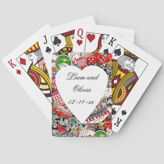 Baraja De Cartas Boda de Las Vegas (Reverso)