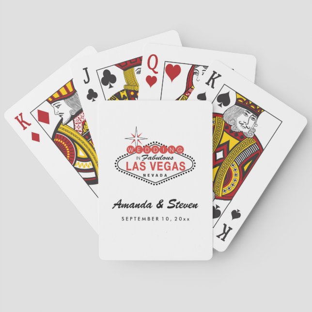 Baraja De Cartas Boda de Las Vegas | Tarjetas de reproducción de bo (Reverso)
