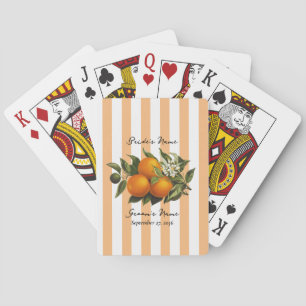 Baraja De Cartas Boda de limón naranja cítrico mediterráneo italian