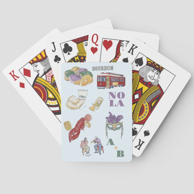 Baraja De Cartas Boda de Nueva Orleans (Reverso)