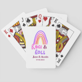 Baraja De Cartas Boda de rock & roll agregar nombre de la pareja ar
