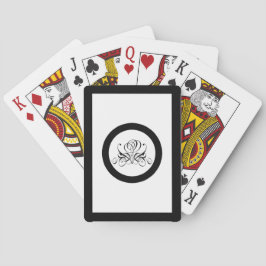 Baraja De Cartas Boda de Rosa negro caligrafía