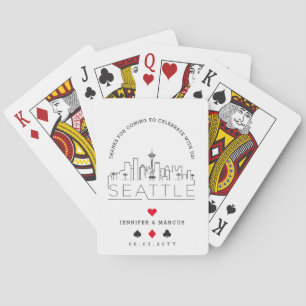 Baraja De Cartas Boda de Seattle   Suite para tarjetas dulces para