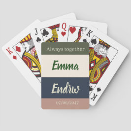 Baraja De Cartas Boda en Color Neutral Elegante / Pareja Personaliz
