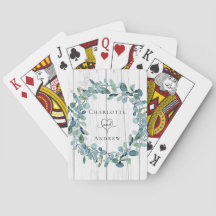 Boda eucalipto verde corona la madera blanca