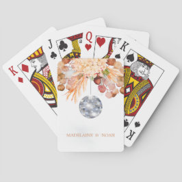 Baraja De Cartas Boda Floral Disco Ball Moda elegante