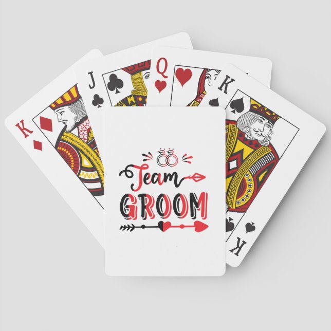 Baraja De Cartas Boda Gift Team Groom (Reverso)