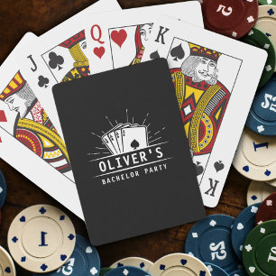 Baraja De Cartas Boda Groomsmen de la fiesta de Bachelor del Casino