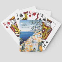 Baraja De Cartas Boda italiano de la costa de Amalfi