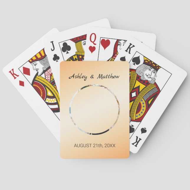 Baraja De Cartas Boda Personalizado (Reverso)