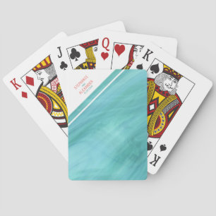 Baraja De Cartas Boda Turquoise Coral