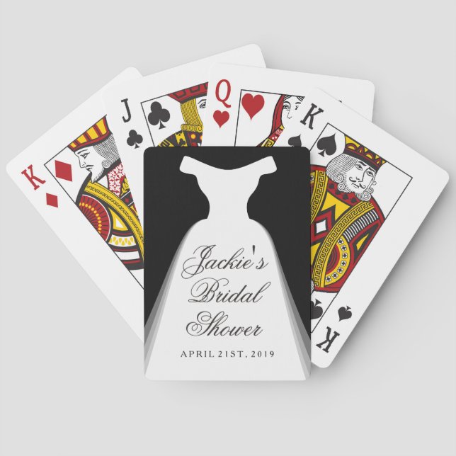 Baraja De Cartas Boda Vestido Bridal Shower (Reverso)