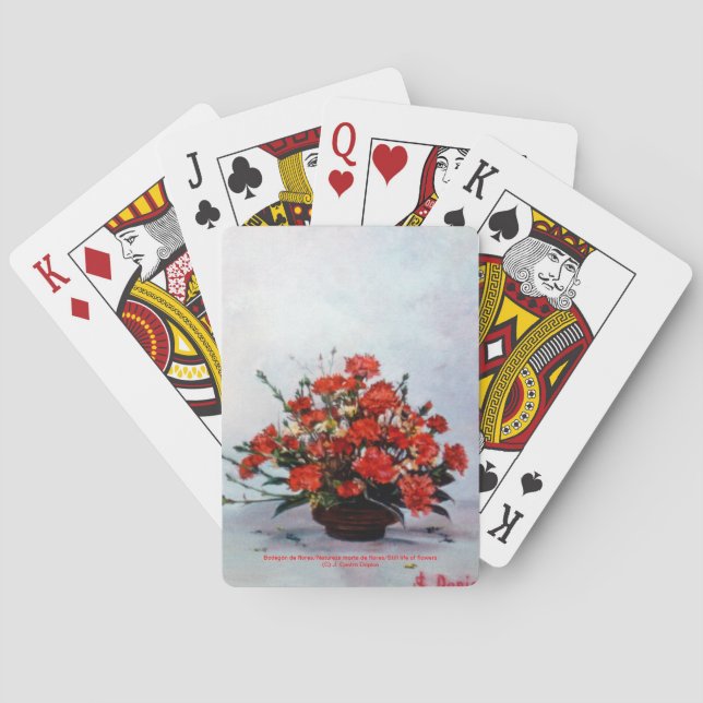 Baraja De Cartas Bodegón de flores/Still life of flowers (Reverso)
