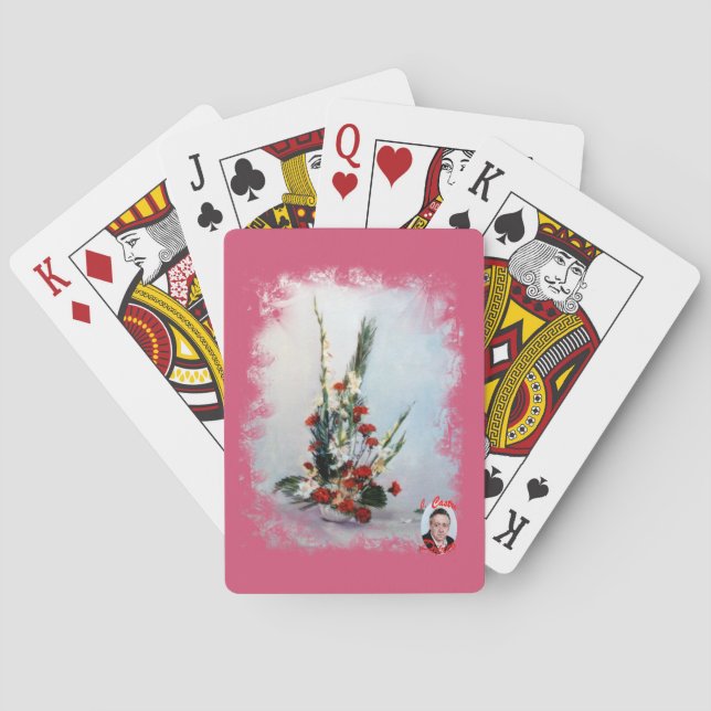 Baraja De Cartas Bodegón de flores/Vida residual de las flores (Reverso)
