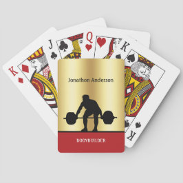 Baraja De Cartas Bodybuilding silhouette of Weightlifter Personal