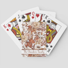 Baraja De Cartas Boho Vintage Autumn Terracotta Floral Bouquet