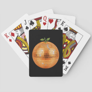 Baraja De Cartas Bola de Disco Naranja