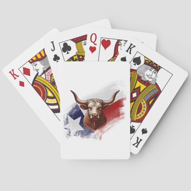 Baraja De Cartas Bola de longhorn de Texas (Reverso)