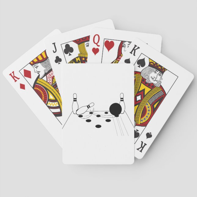 Baraja De Cartas Bolas de boliche y pines deportivos (Reverso)