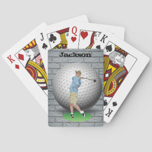 Baraja De Cartas Bolas de golf de Card Deck Golfer