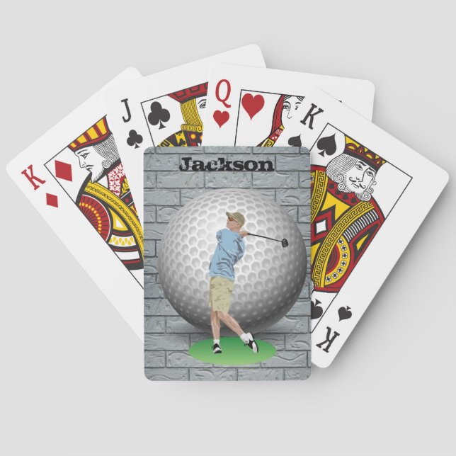 Baraja De Cartas Bolas de golf de Card Deck Golfer (Reverso)