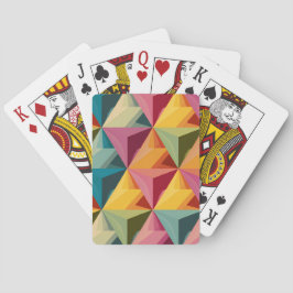 Baraja De Cartas Bold Geometric Triangle Pattern 