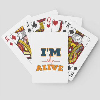 Baraja De Cartas Bolsa de mano con la frase divertida Estoy Vivo