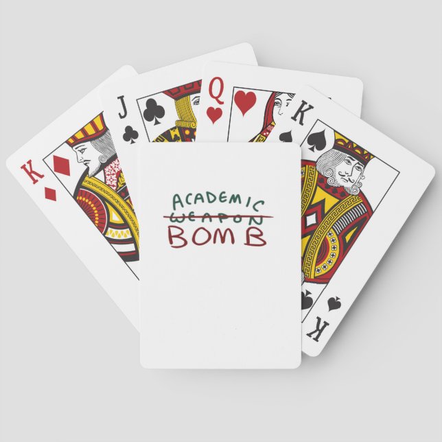 Baraja De Cartas Bomba académica sobredimensionada (Reverso)