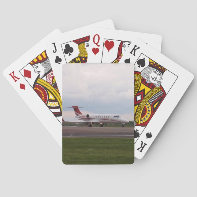 Baraja De Cartas Bombardier Lear Jet 45XR (Reverso)