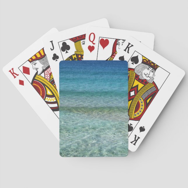 Baraja De Cartas Bonita playa de arena (Reverso)