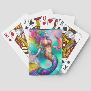 Baraja De Cartas Bonita postal de Sirena