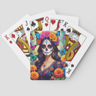 Baraja De Cartas Bonitas tarjetas de juego clásicas con cráneo de a